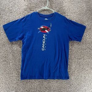 Cancun Mexico Shirt‎ Mens Large Blue Scuba Diving Tropical Relax Vacation Cotton
